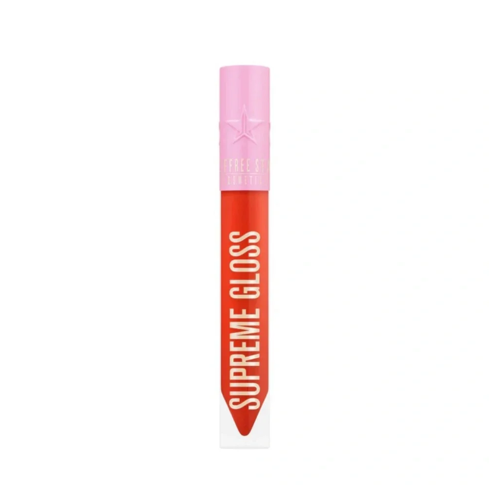 Jeffree Star EVERYBODY KNOWS Supreme Gloss Red Orange NIB FUll Size Vegan